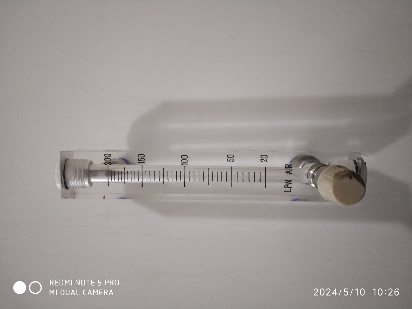 Acrylic Rotameter (200 LPM) With With Knob