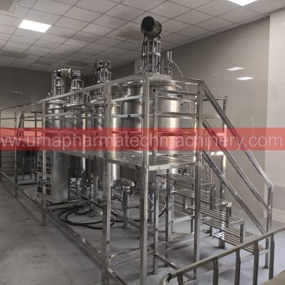 400L Fermenter Set  SS insitu Semi Auto Fermenter with Skid System with Process Temperature Control, ph measurement system.