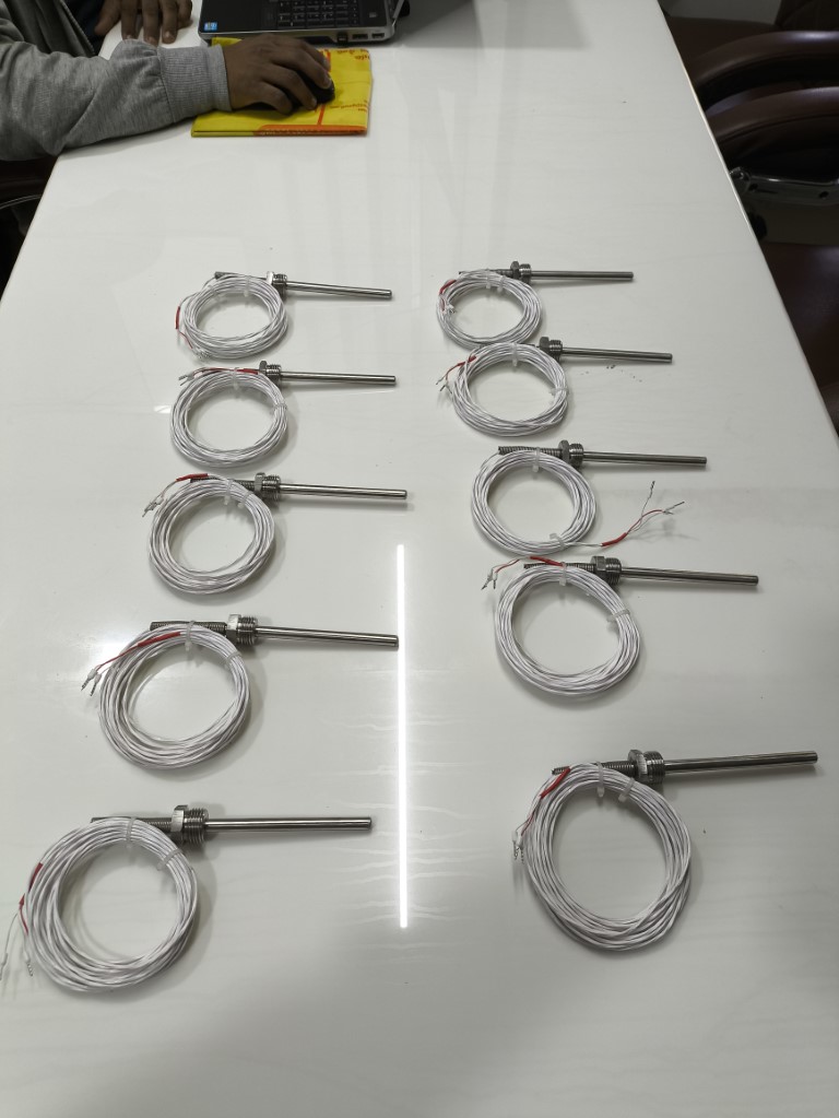 pt100 Temperature sensor with 5 meter Wire: 1/2 BSP Male. Size 8x 100mm Long - Image 8