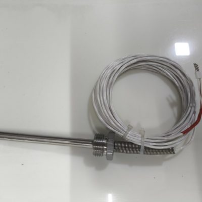 pt100 Temperature sensor with 5 meter Wire: 1/2 BSP Male. Size 8x 100mm Long