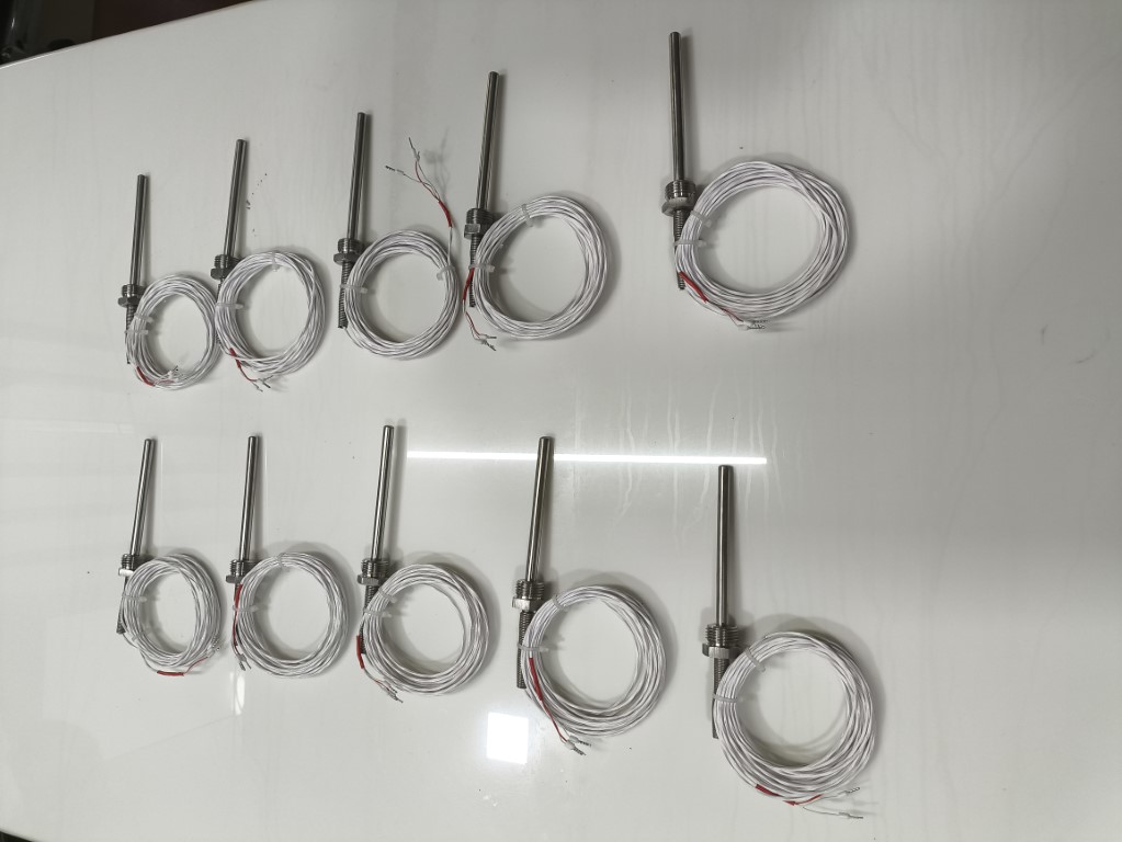 pt100 Temperature sensor with 5 meter Wire: 1/2 BSP Male. Size 8x 100mm Long - Image 3