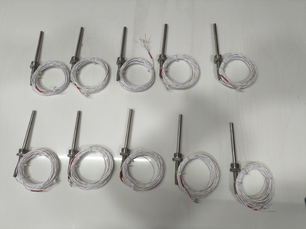pt100 Temperature sensor with 5 meter Wire: 1/2 BSP Male. Size 8x 100mm Long - Image 7
